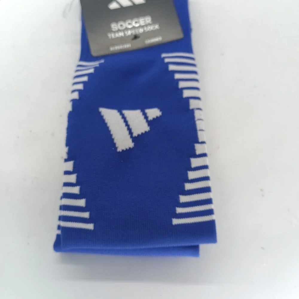 Adidas Soccer Team Speed 4 Socks Royal Blue White Mens Large 5156921D a1